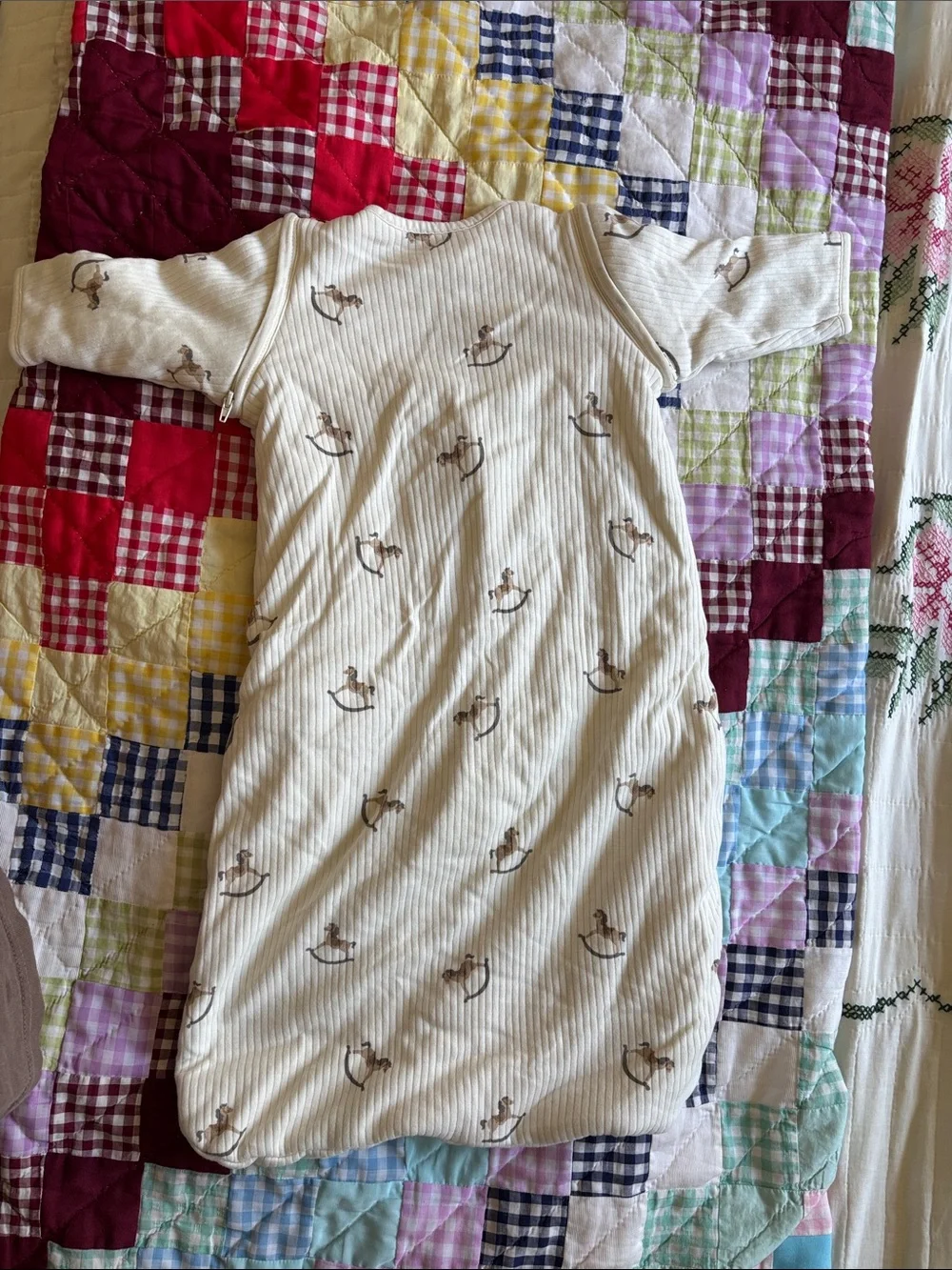 Cream Rocking Horse Sleep Sack 2.5 Tog 100% Cotton